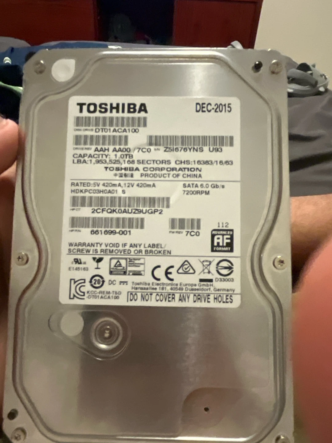 Toshiba 1TB Internal Hard Drive