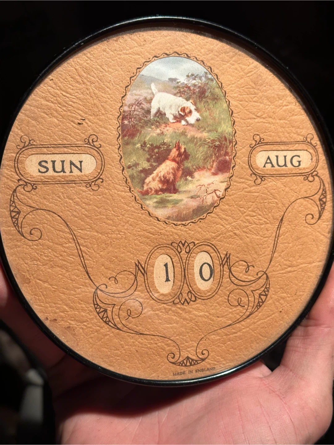 1950s English Perpetual Desk Calendar Terrier Dogs - photo 2