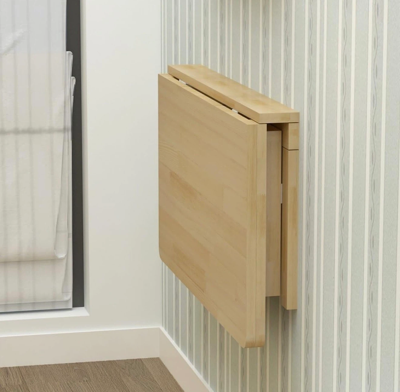 LIKE-NEW WALL-MOUNTED FOLDING TABLE — PERFECT FOR SMALL SPACES
