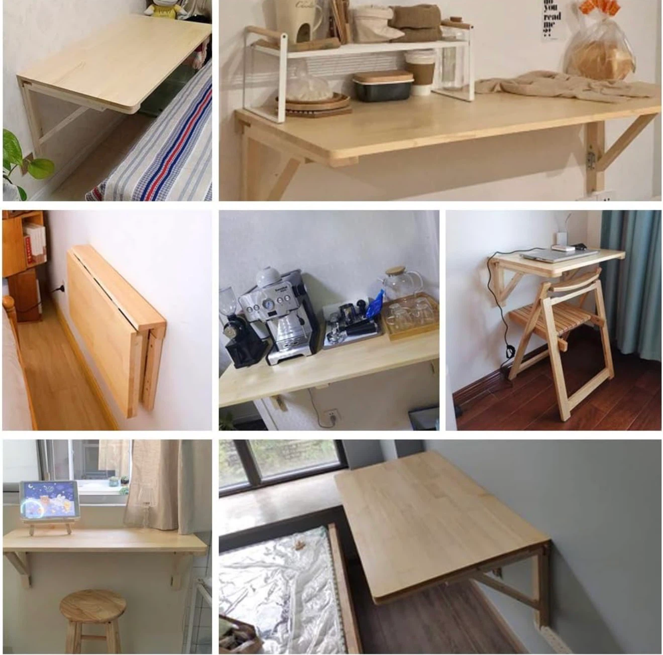 LIKE-NEW WALL-MOUNTED FOLDING TABLE — PERFECT FOR SMALL SPACES - photo 4