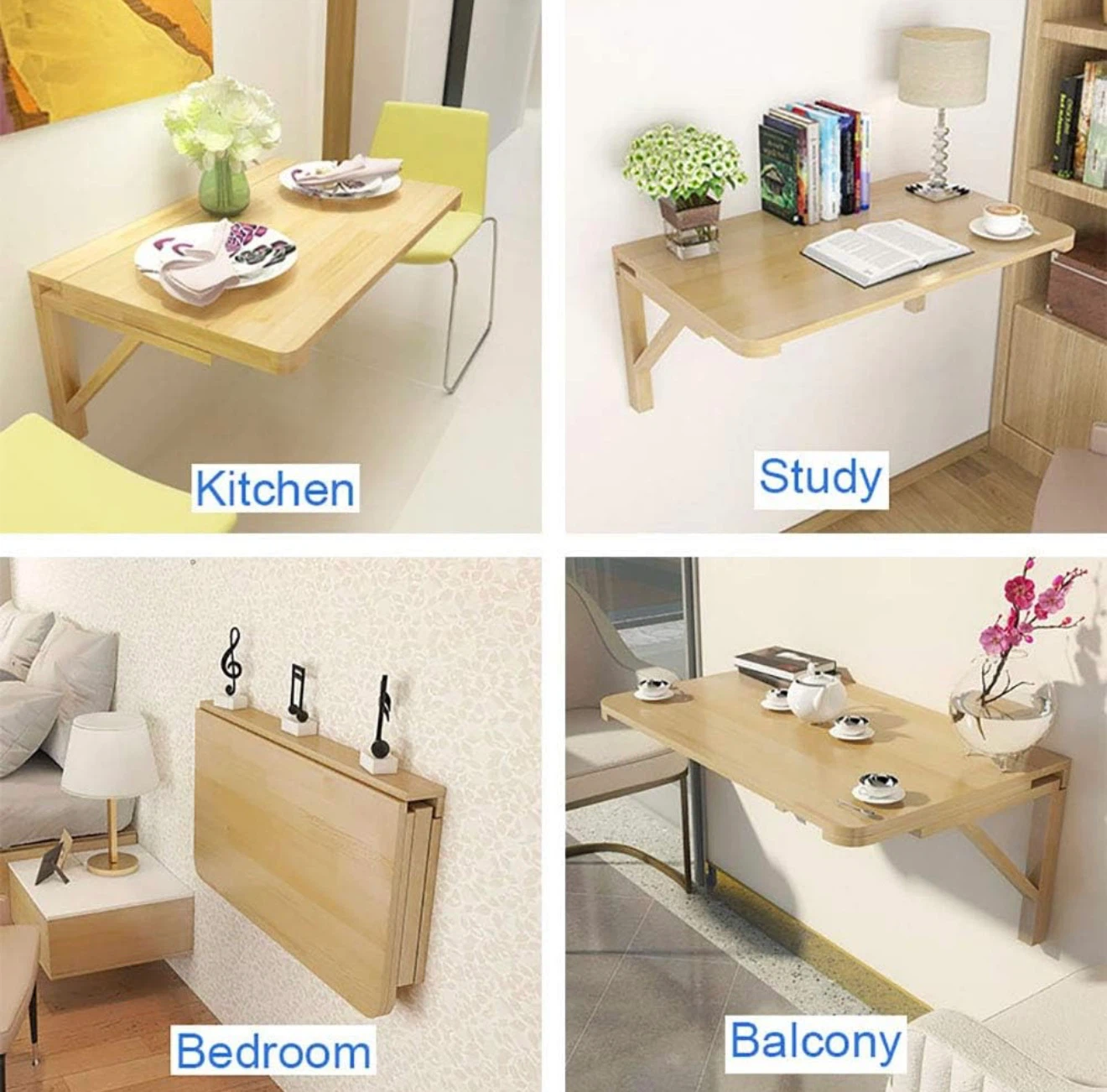 LIKE-NEW WALL-MOUNTED FOLDING TABLE — PERFECT FOR SMALL SPACES - photo 5