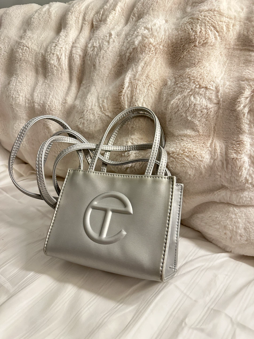Telfar Small Shopping Bag Silver