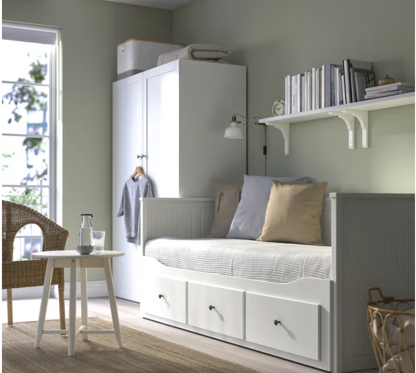 IKEA Daybed with 3 Drawers - White