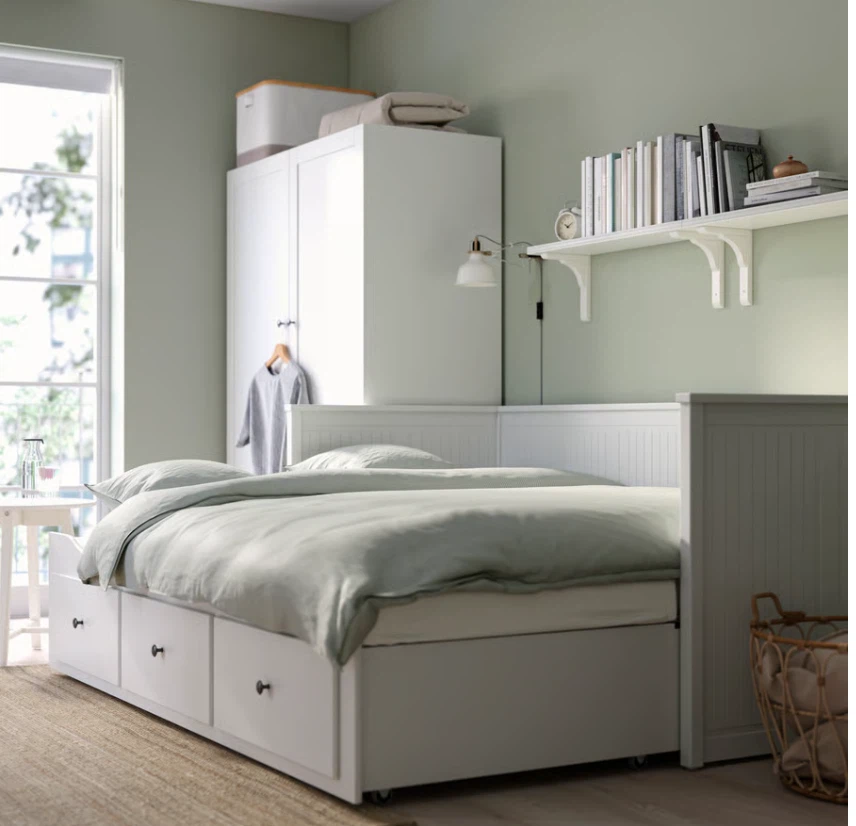 IKEA Daybed with 3 Drawers - White - photo 2