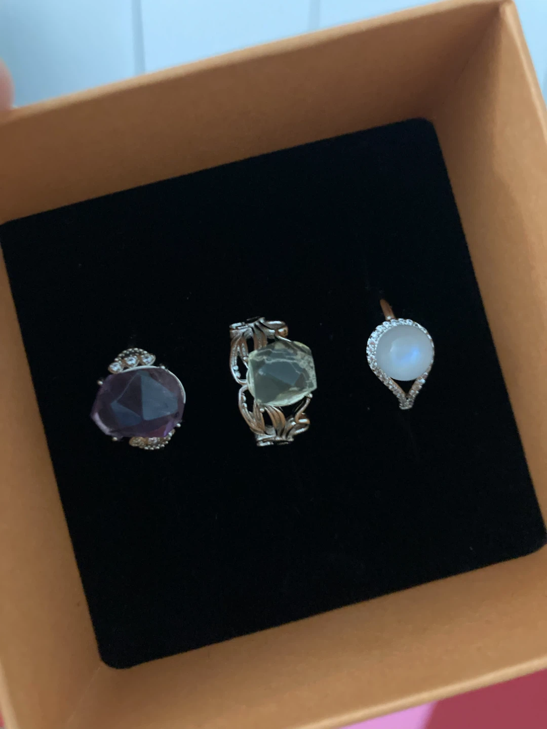 Set of 3 Gemstone Rings🥕