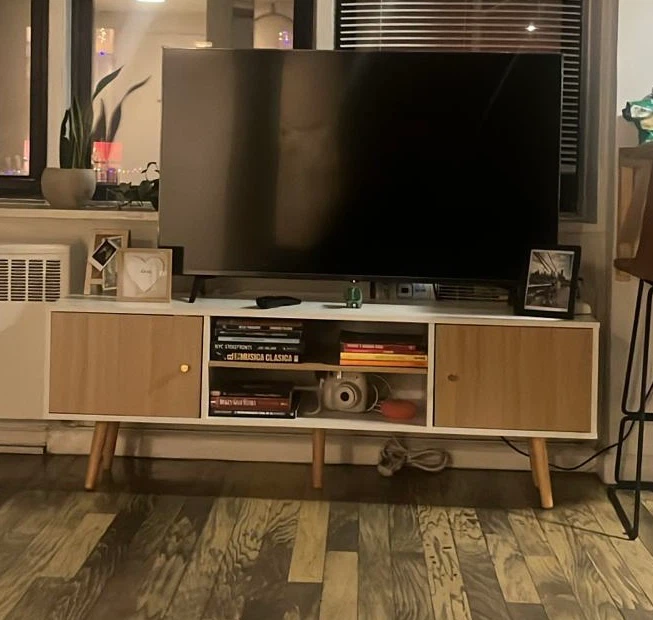 MODERN TV STAND / MEDIA CONSOLE — LIKE NEW - photo 2