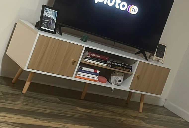MODERN TV STAND / MEDIA CONSOLE — LIKE NEW - photo 3