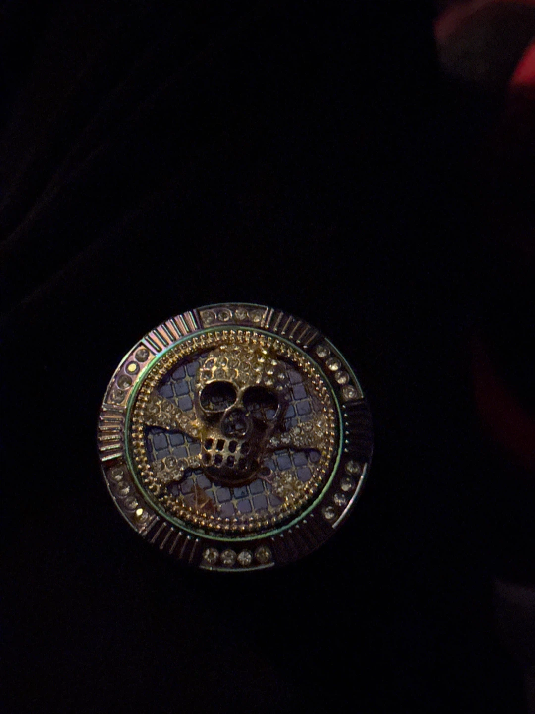 Rainbow Herb Grinder with Skull Design