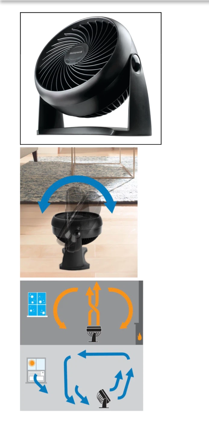 Honeywell Black Personal Air Circulator Fan
