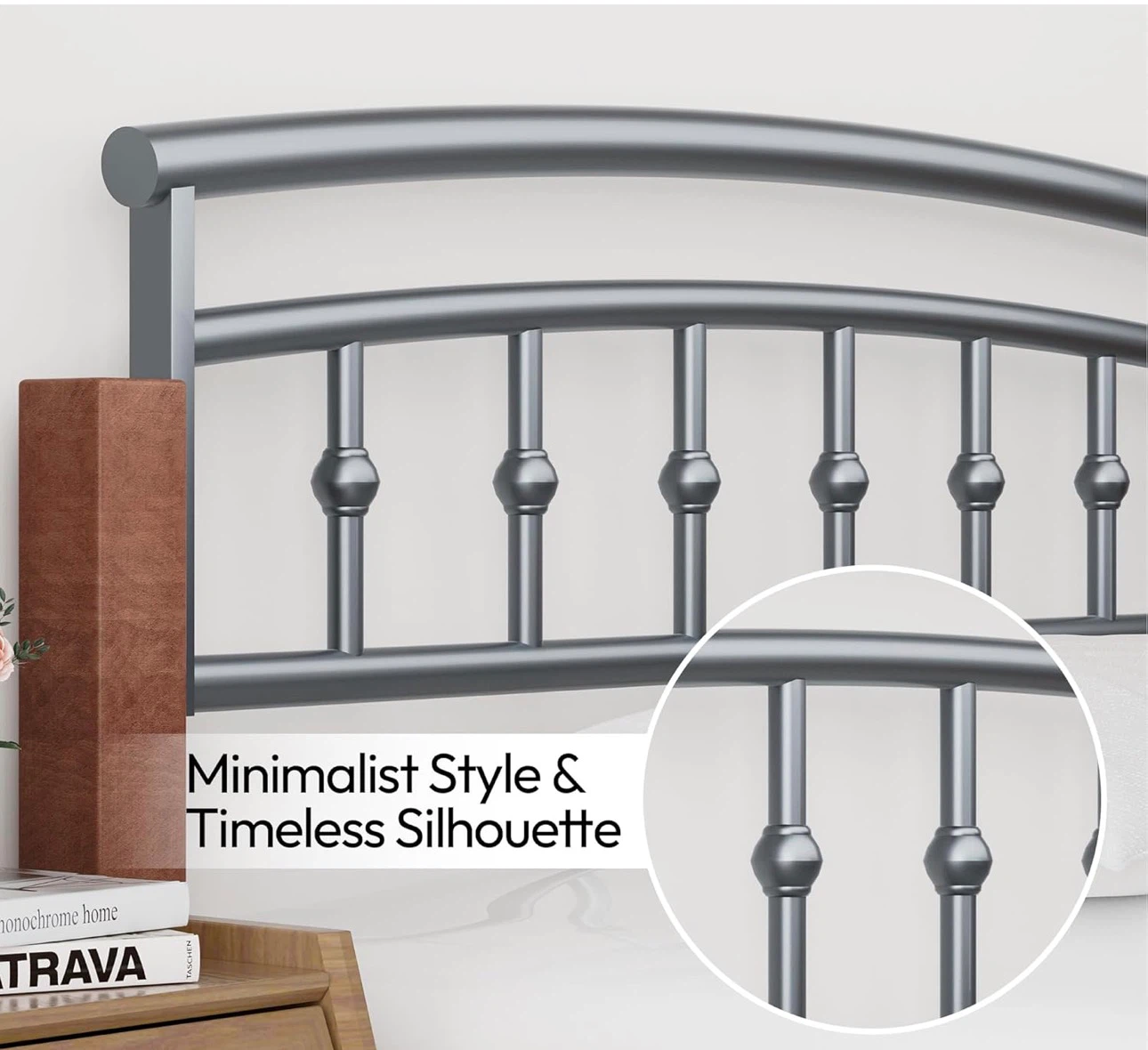 Victorian Elegance Metal Bed Frame - Twin XL - photo 3