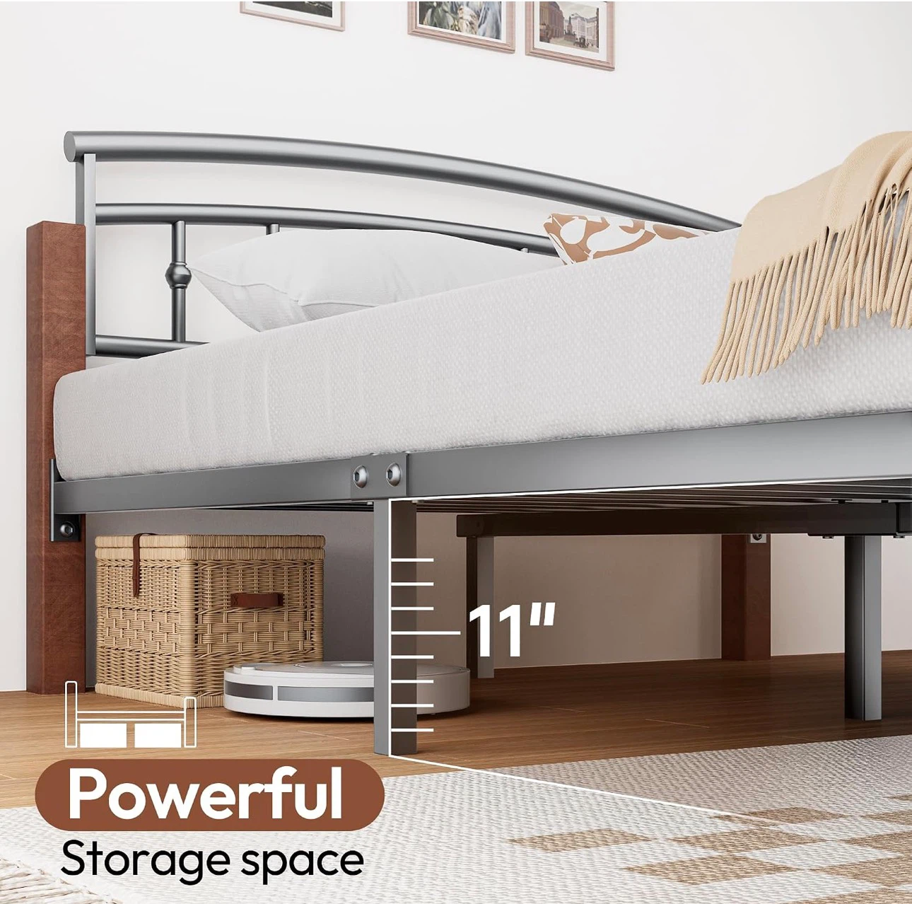 Victorian Elegance Metal Bed Frame - Twin XL - photo 4