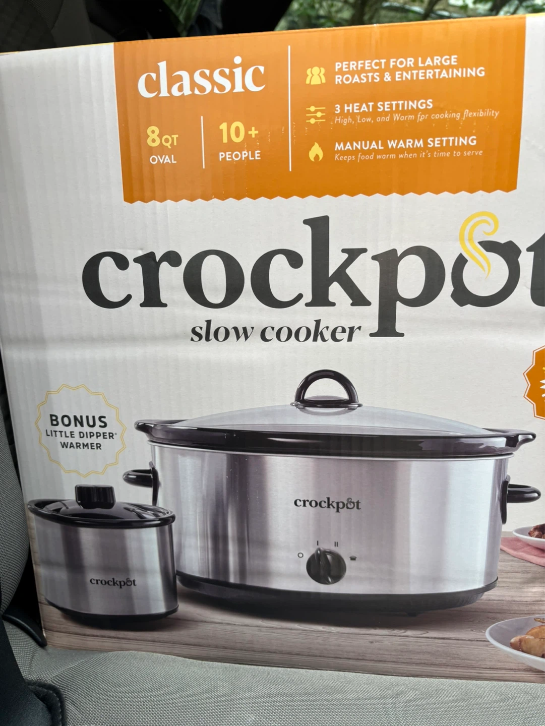 Crock-Pot 8-Quart Oval Slow Cooker with Little Dipper Warmer