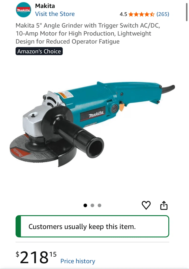Makita 9005B 5” Disc Grinder – Made in Japan
