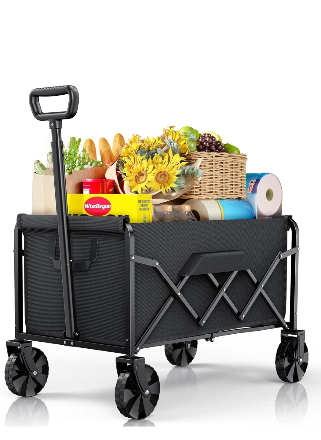 Black Folding Outdoor Wagon