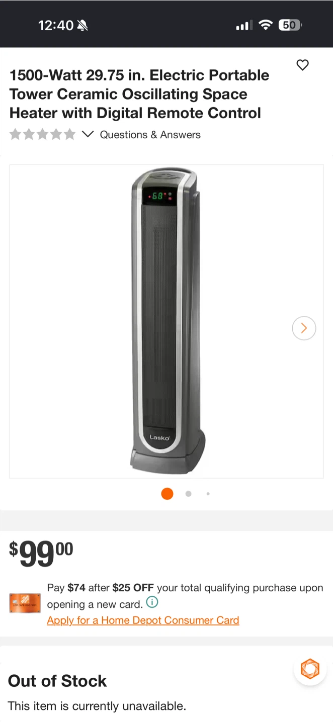 Lasko Electric Space Heater a - photo 2