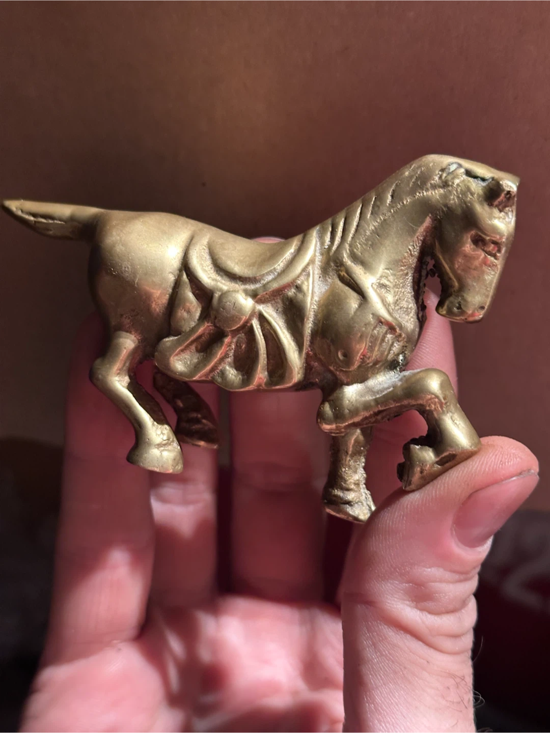 Solid brass horse