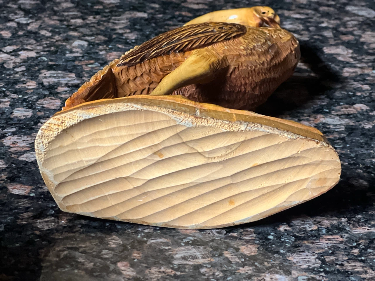 Vintage Wooden Crane Figurine - photo 5