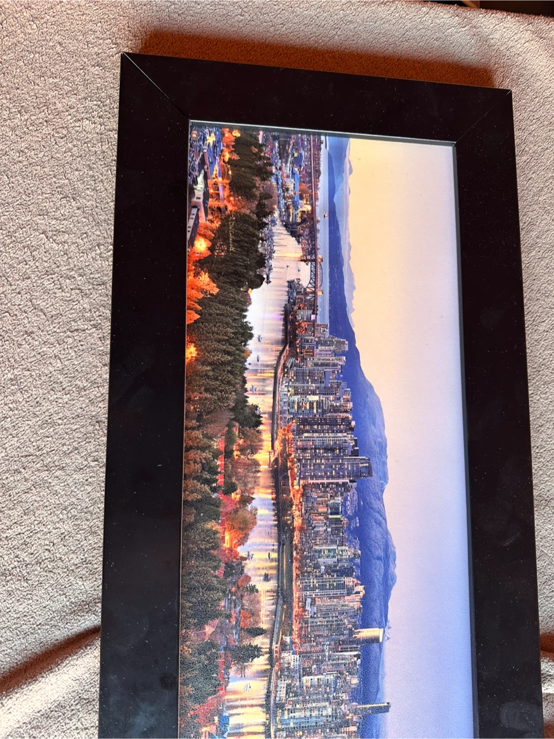 Framed Panoramic Cityscape Art Print - photo 2