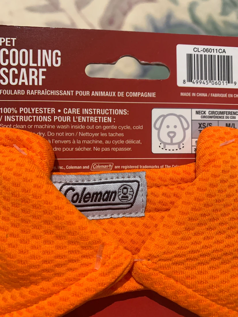 Coleman Pet Cooling Scarf - Orange - XS/S - photo 2