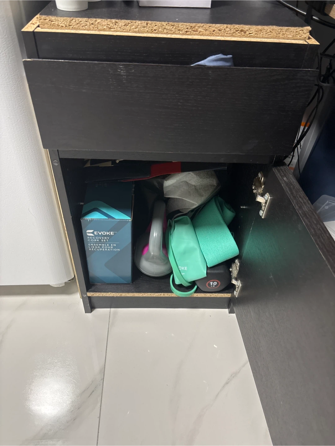 Black 2-Drawer Filing Cabinet (open from top) - photo 3