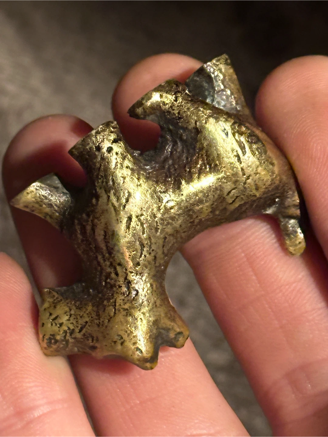 Small solid brass terrier dog figurine - photo 4