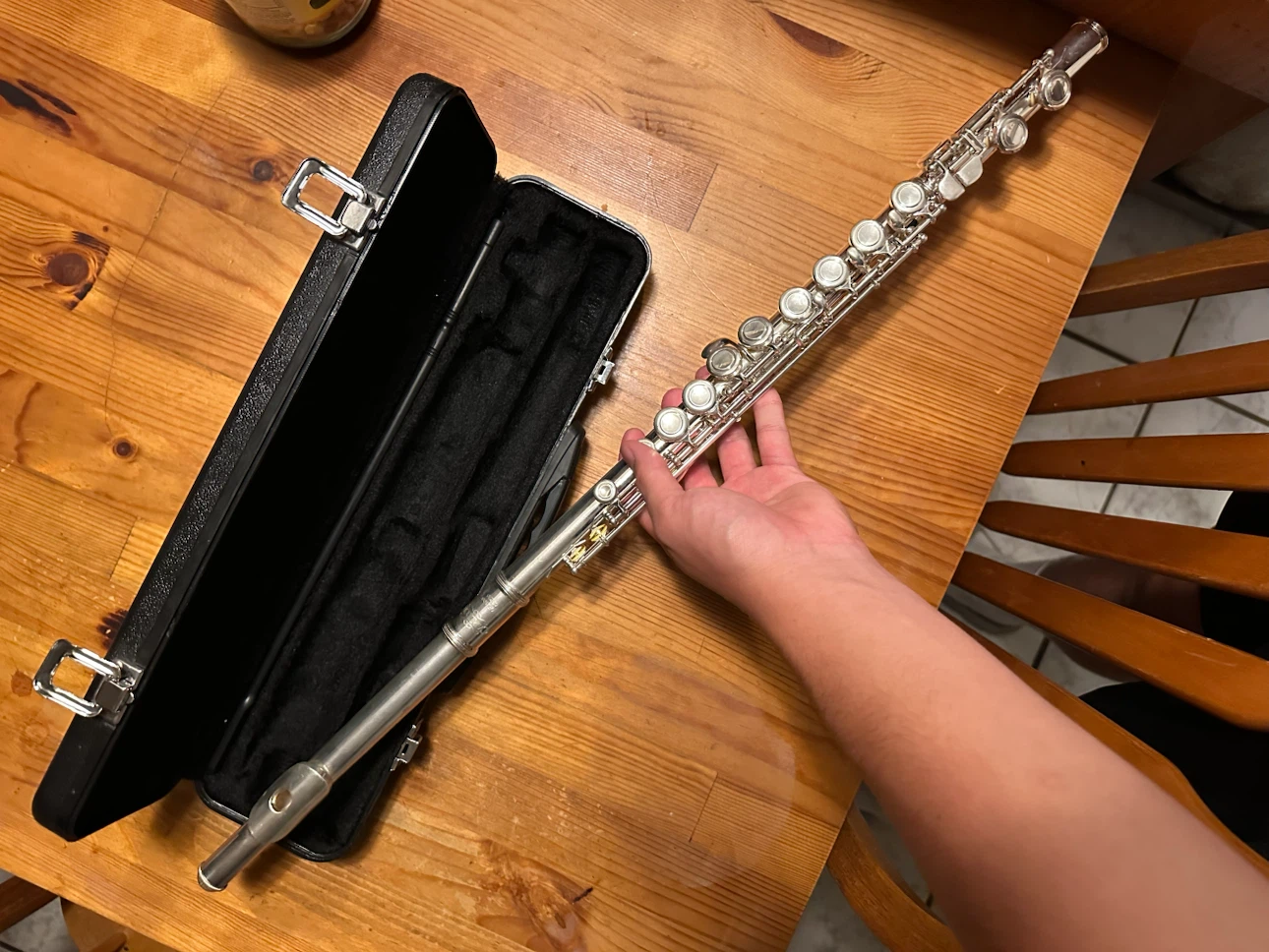 Silver Flute with Case - photo 3