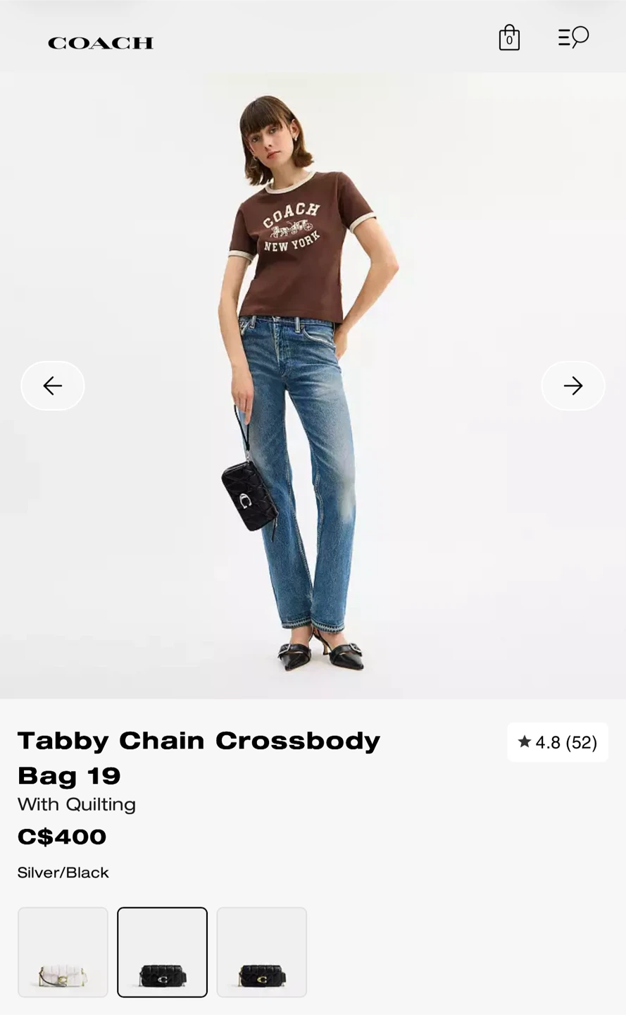 COACH Tabby Chain Crossbody Bag 19 With Quilting - photo 2