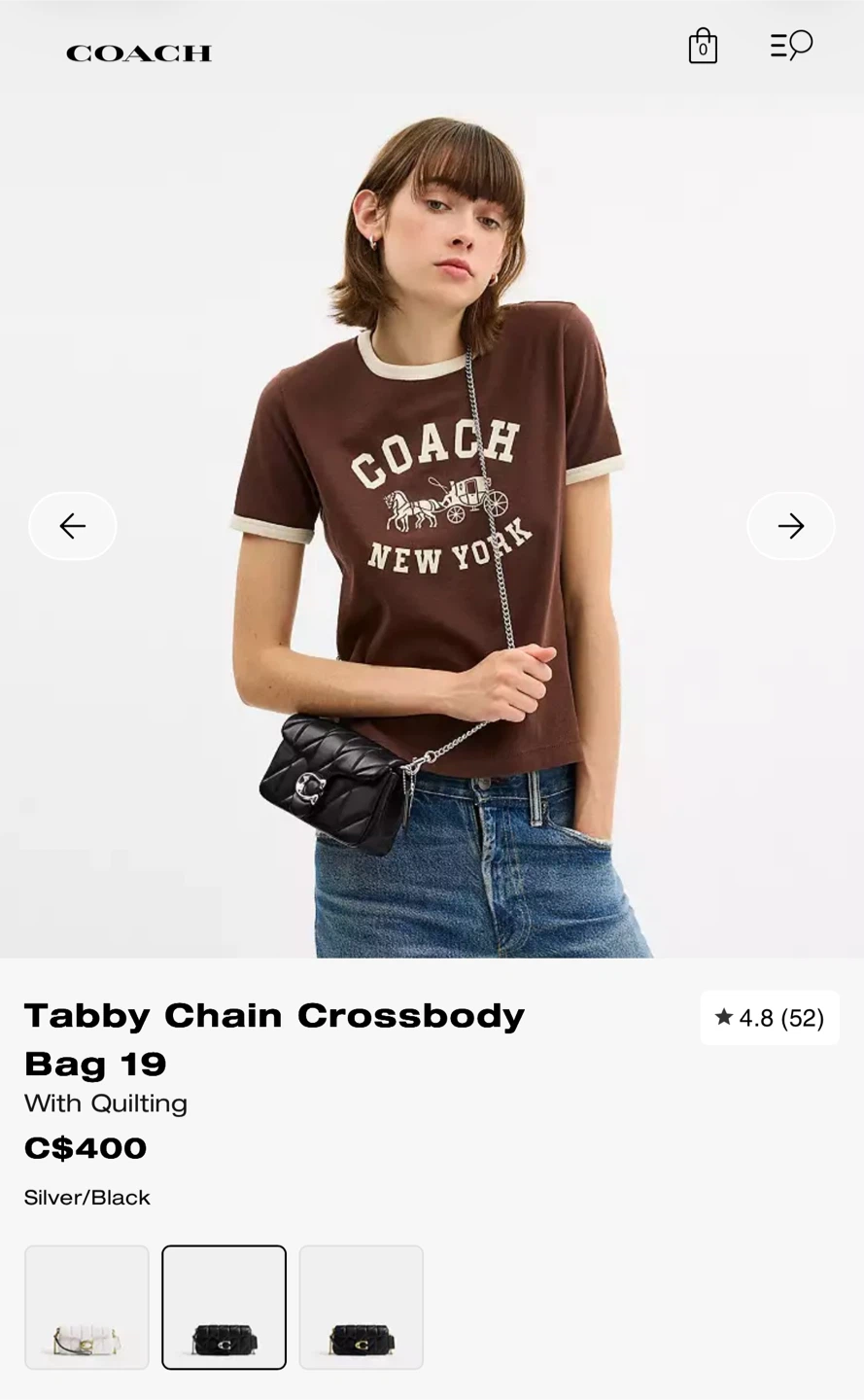 COACH Tabby Chain Crossbody Bag 19 With Quilting - photo 3