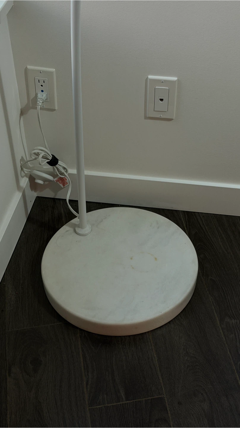 Arched Floor Lamp w/ Heavy Marble Base - photo 3