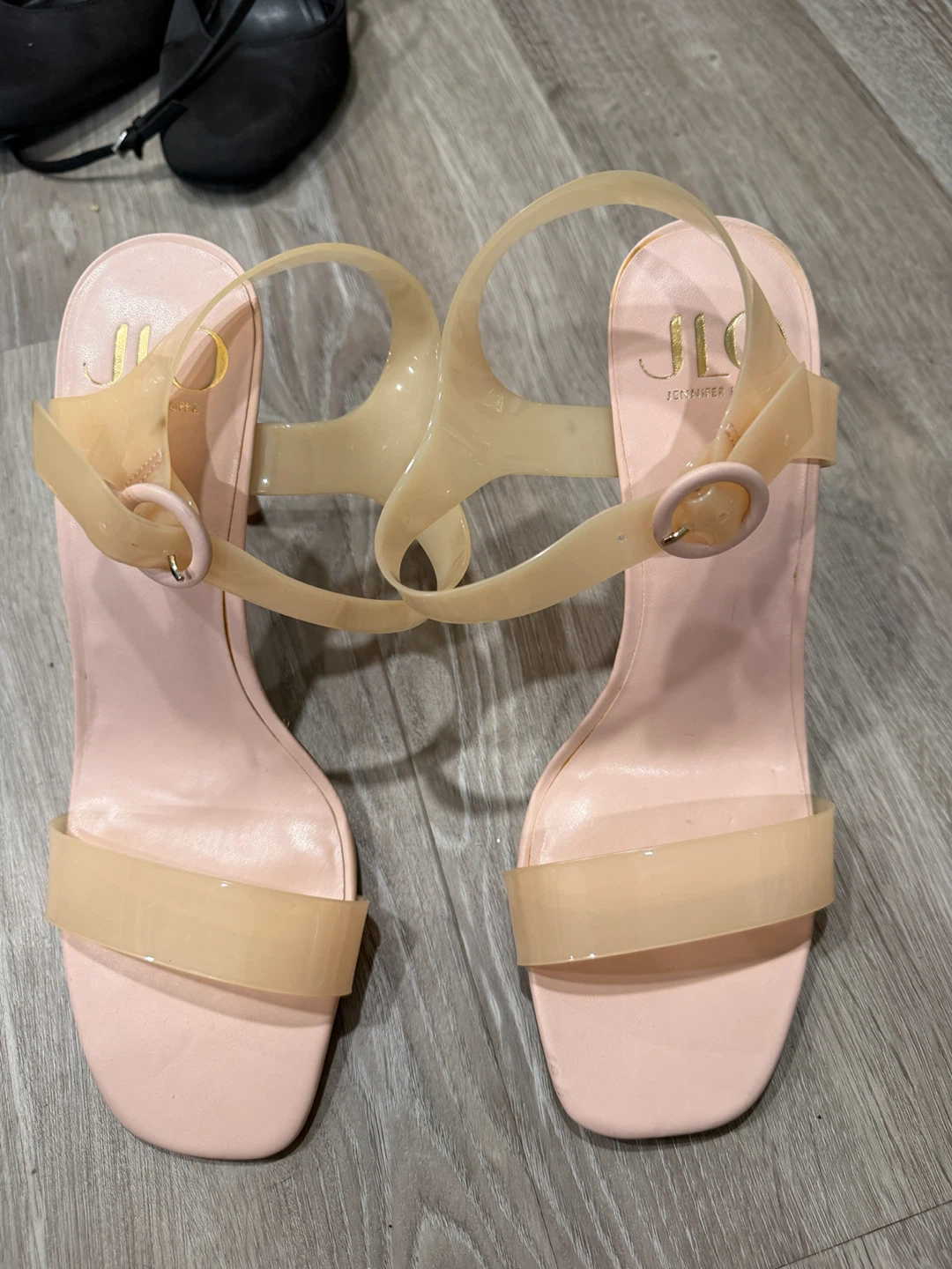 JENNIFER LOPEZ Pink Jelly Strap Heels Size 9.5