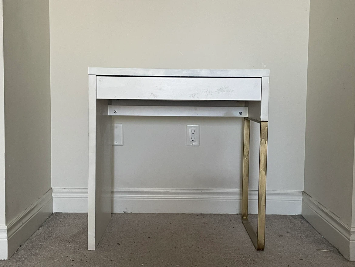 White Desk with Drawer