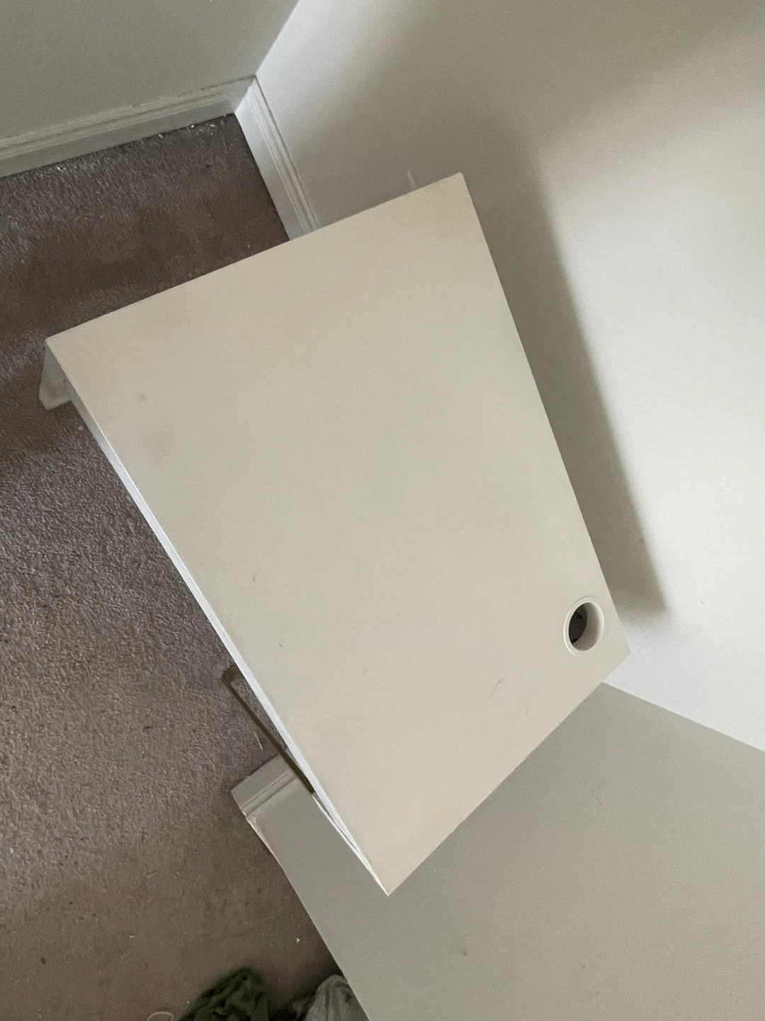 White Desk with Drawer - photo 2