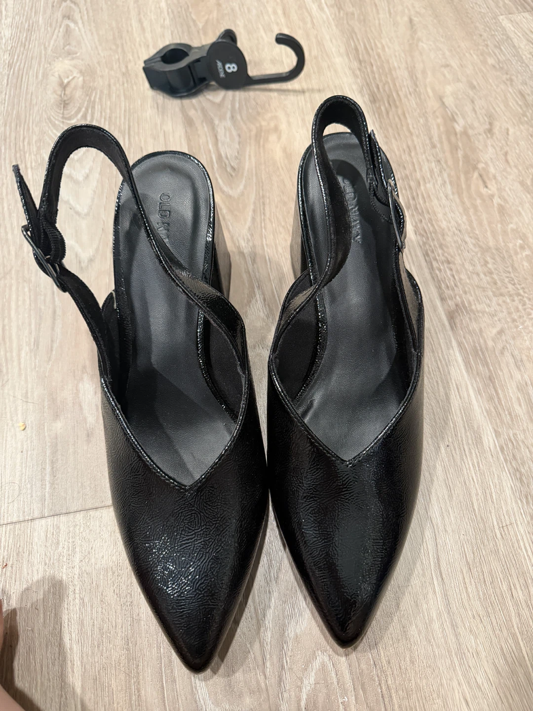 Old Navy Black Slingback Heels