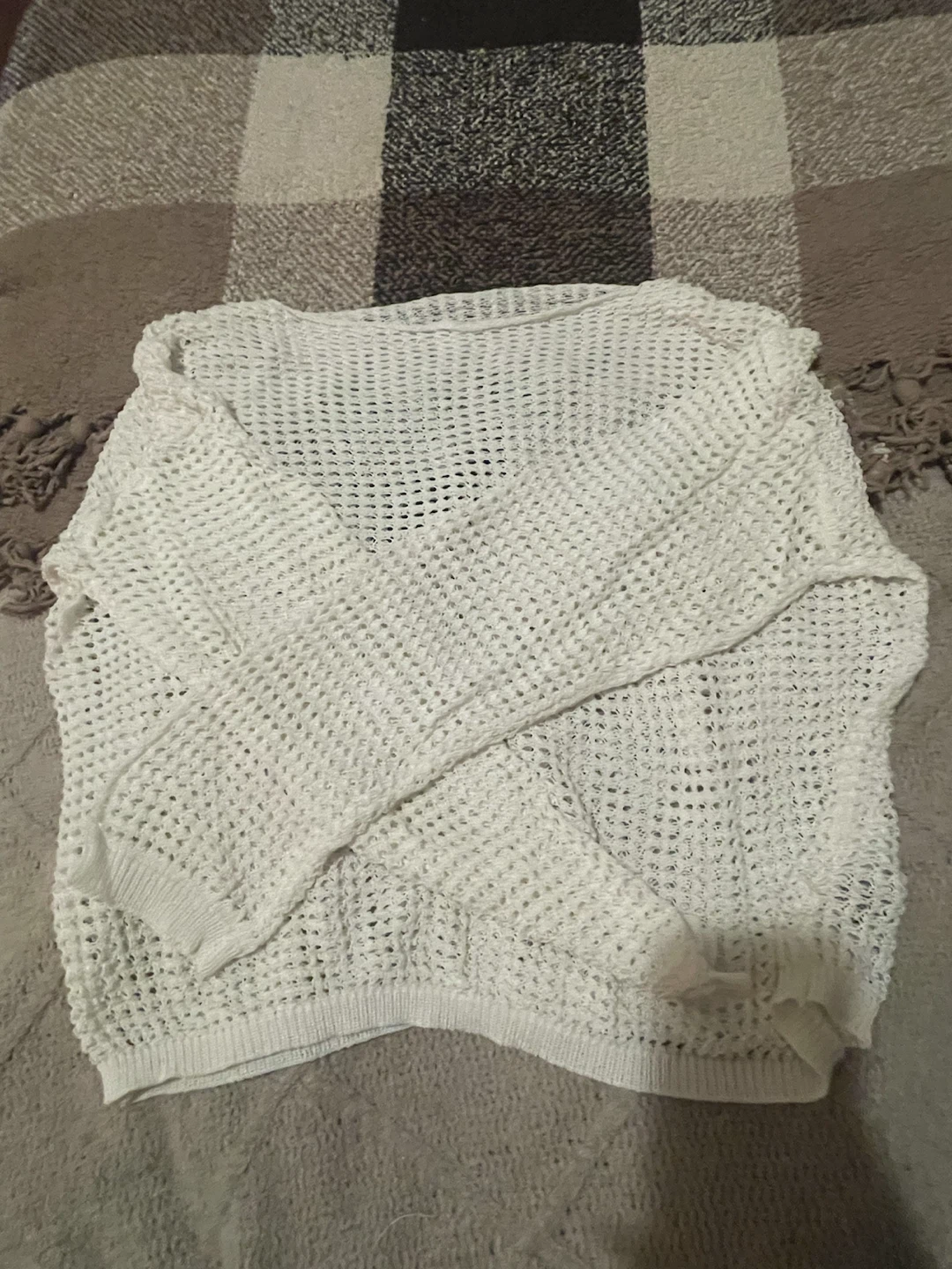 Dazy White Knit Sweater cover up - photo 2