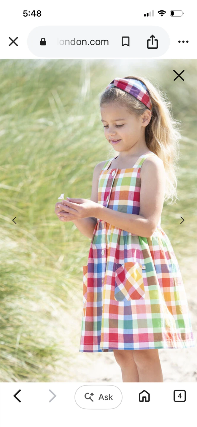 Frugi Abigail Checked Dress Multi - photo 3