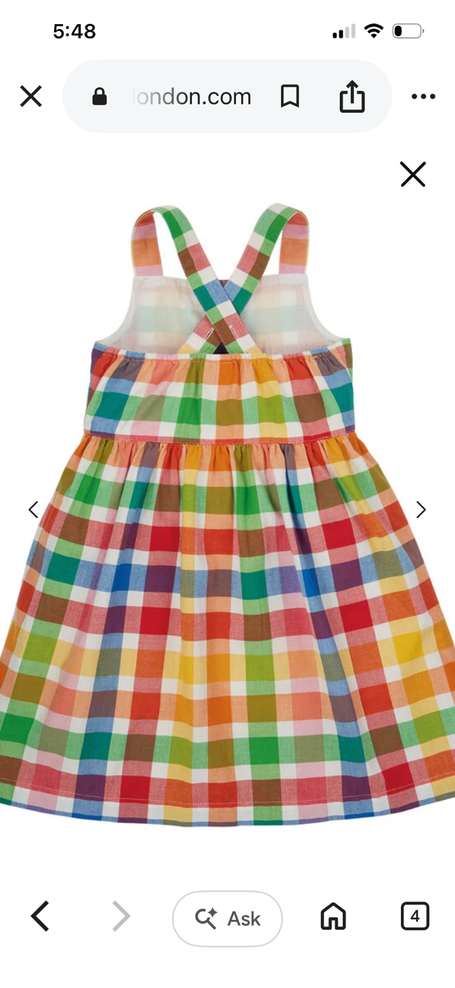 Frugi Abigail Checked Dress Multi - photo 5