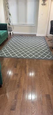 Gray Quatrefoil Area Rug - photo 2