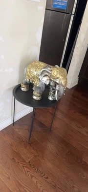 Decorative Elephant Statue with Small Round Table - photo 3