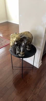 Decorative Elephant Statue with Small Round Table - photo 4