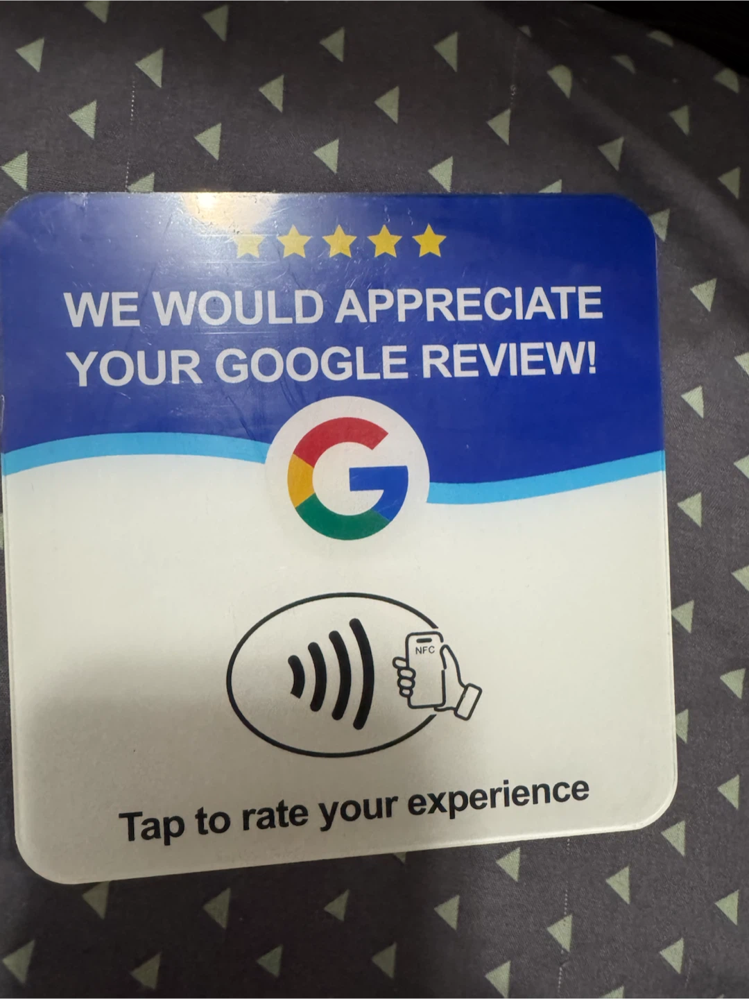 Google Review NFC Tap Card