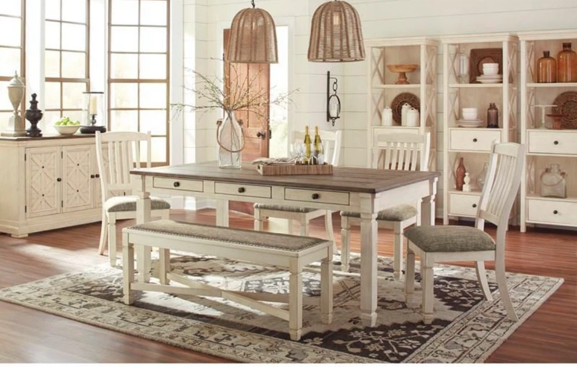 Ashley Dining Set with Table, 4 Chairs, and Bench - photo 2