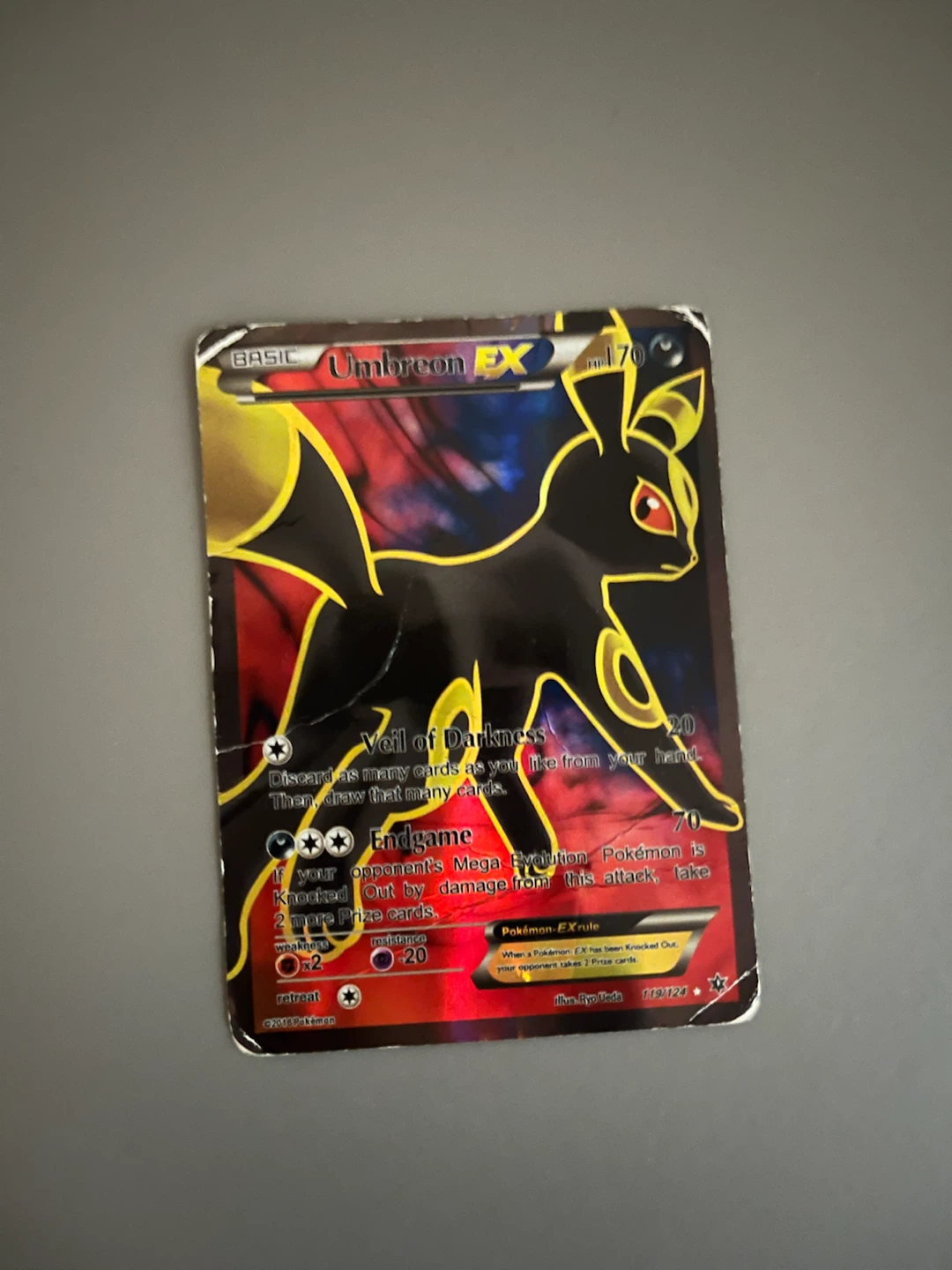 Umbreon EX Full Art Ultra Rare Card 119/124 XY Fates Collide