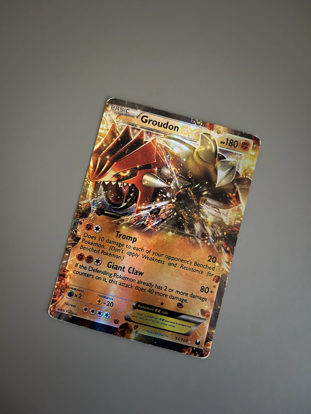 Groudon EX 54/108 Dark Explorers Pokemon Card