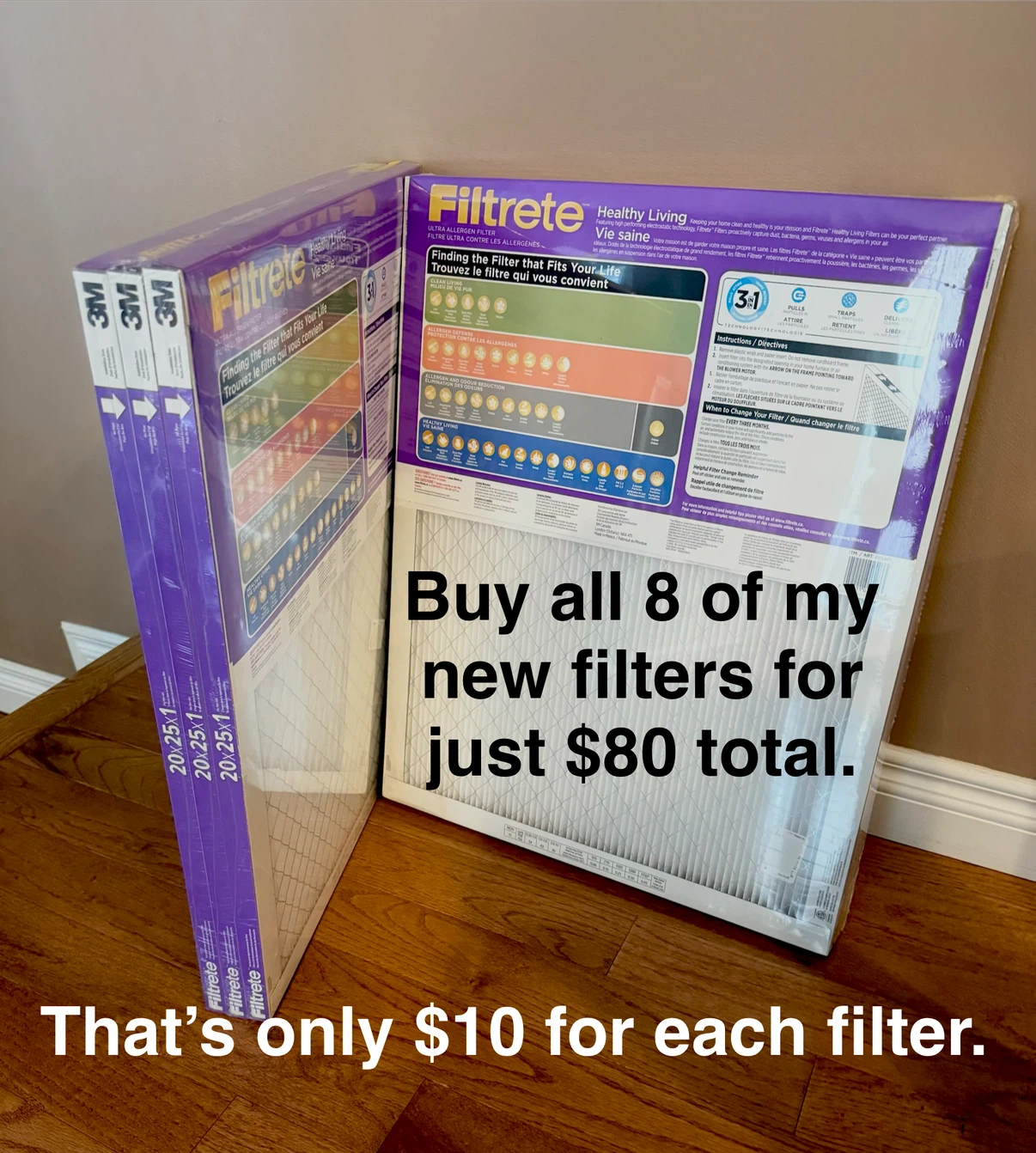 NEW: Factory Sealed “Filtrete” 20x25x1  Filters