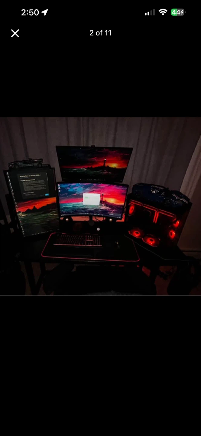 Gaming PC Setup with Multiple Monitors