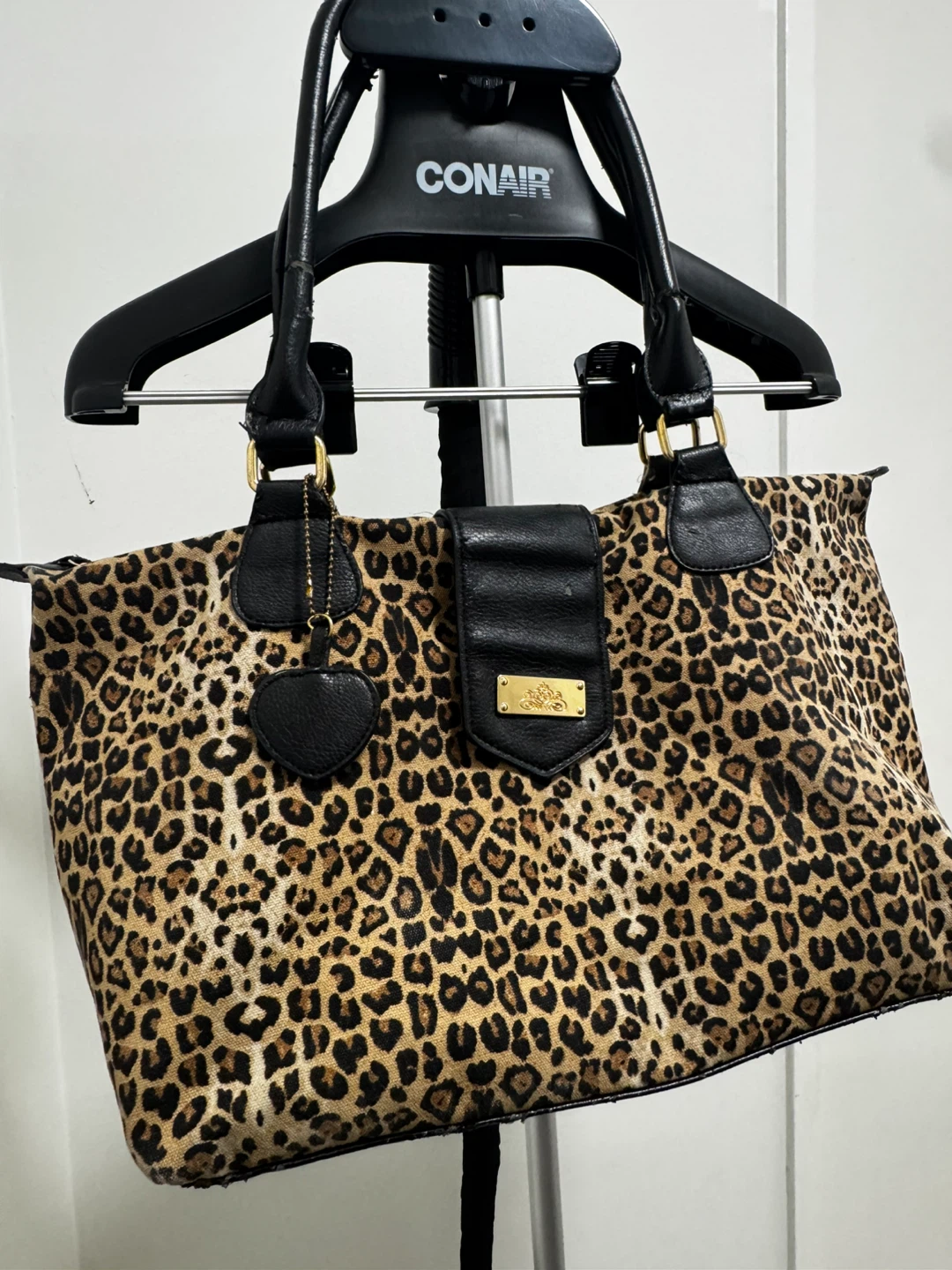 Leopard Print Tote Bag with Black Accents - photo 3