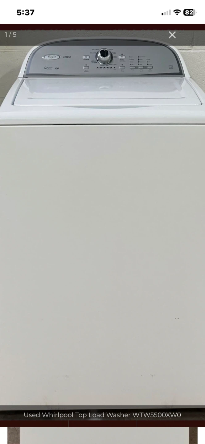 Whirlpool Top Load Washer TW4950HW - photo 3