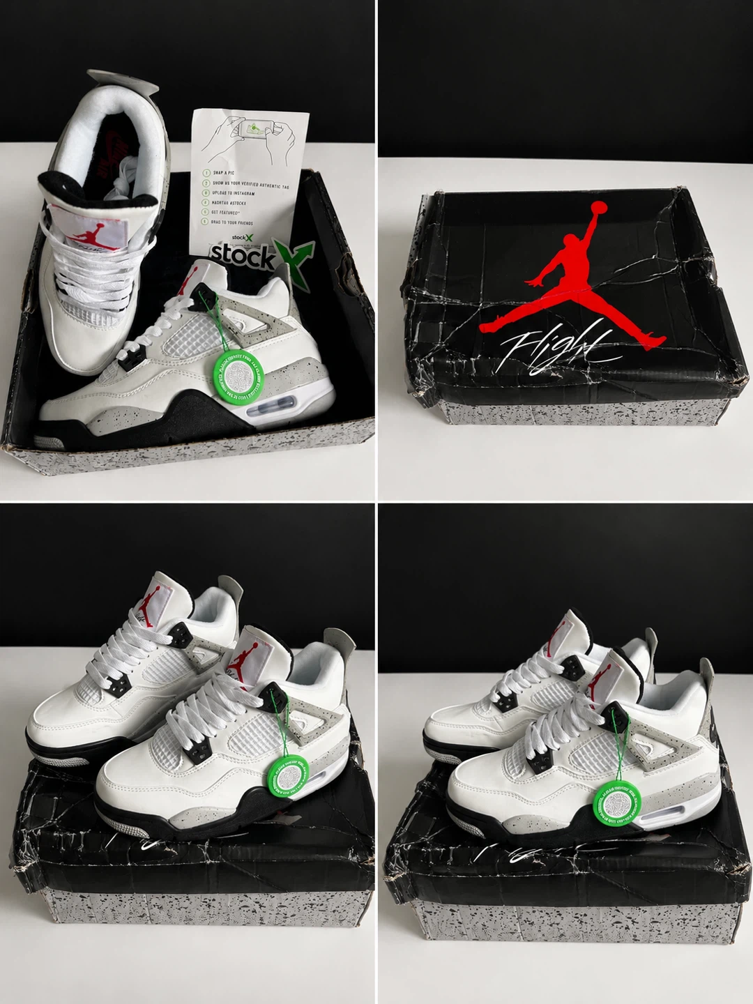 Jordan 4 White Cement Women’s Size 5.5 Read Description