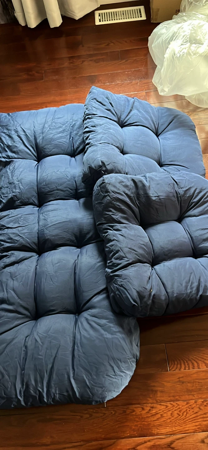 Navy Blue Patio Loveseat Cushions - photo 5
