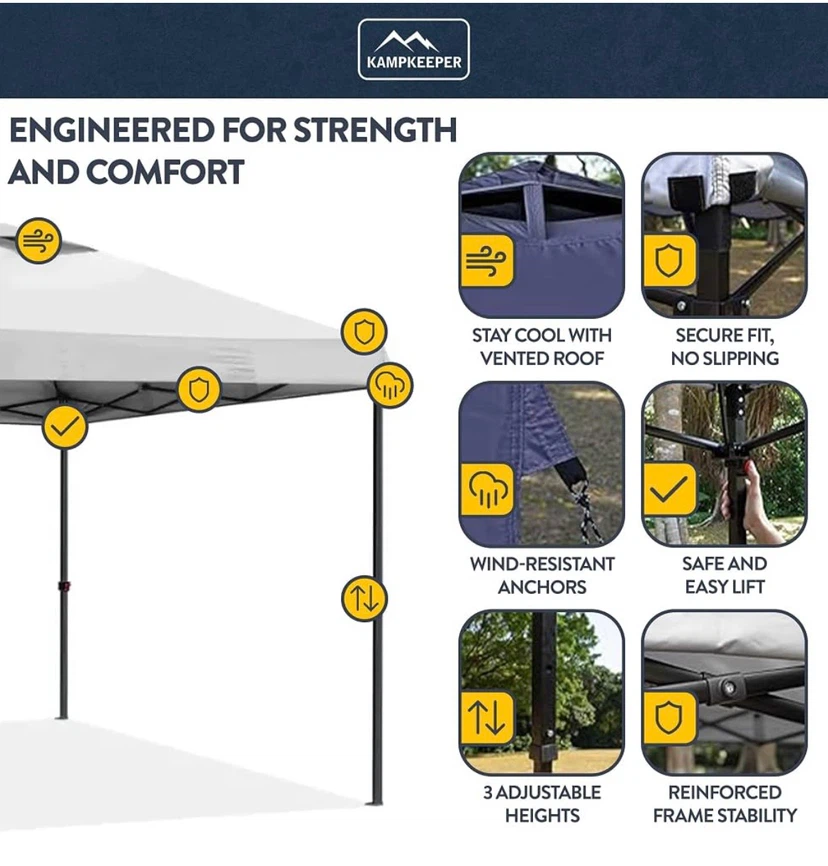 KampKeeper 10x10ft Pop-Up Canopy Tent - photo 4